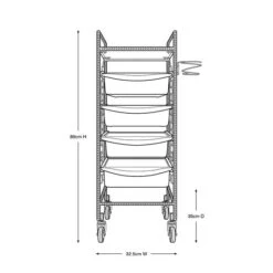Barber Culture Chiswick Barber Trolley -Pet Supplies Store AM BC1045 3
