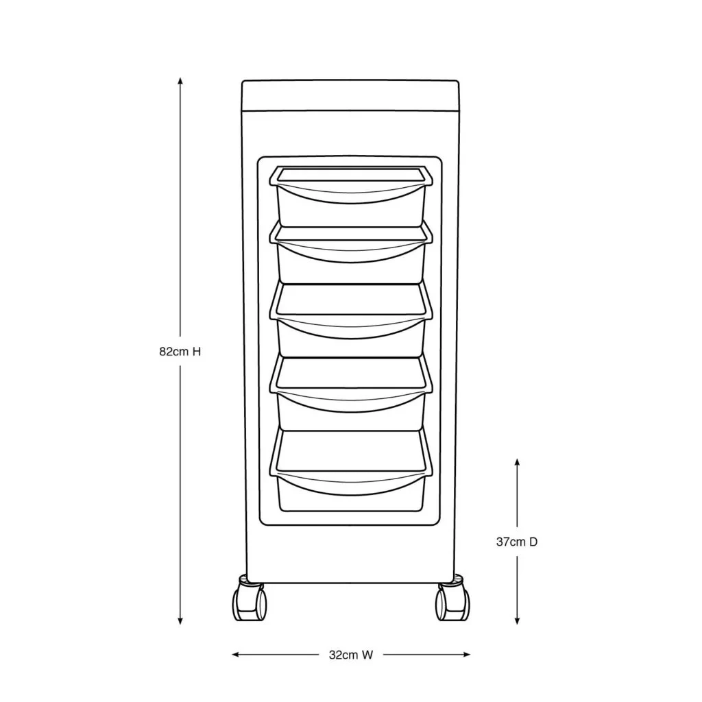 Glammar Kellie Budget Trolley 5 Glammar Kellie Budget Trolley - Image 3