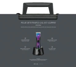 Andis Pulse ZR II Cordless Clipper With 2 Batteries - Purple Galaxy -Pet Supplies Store AN 79205 6