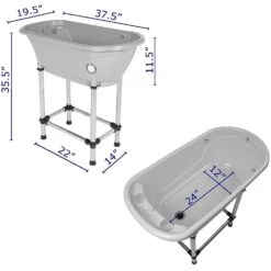 Small Portable Bath Tub For Dogs And Cats (Blue) -Pet Supplies Store CZ H115B 7