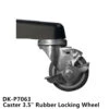 Double K 9000 II Dryer Caster 3.5” Rubber Locking Wheel -Pet Supplies Store DK P7063