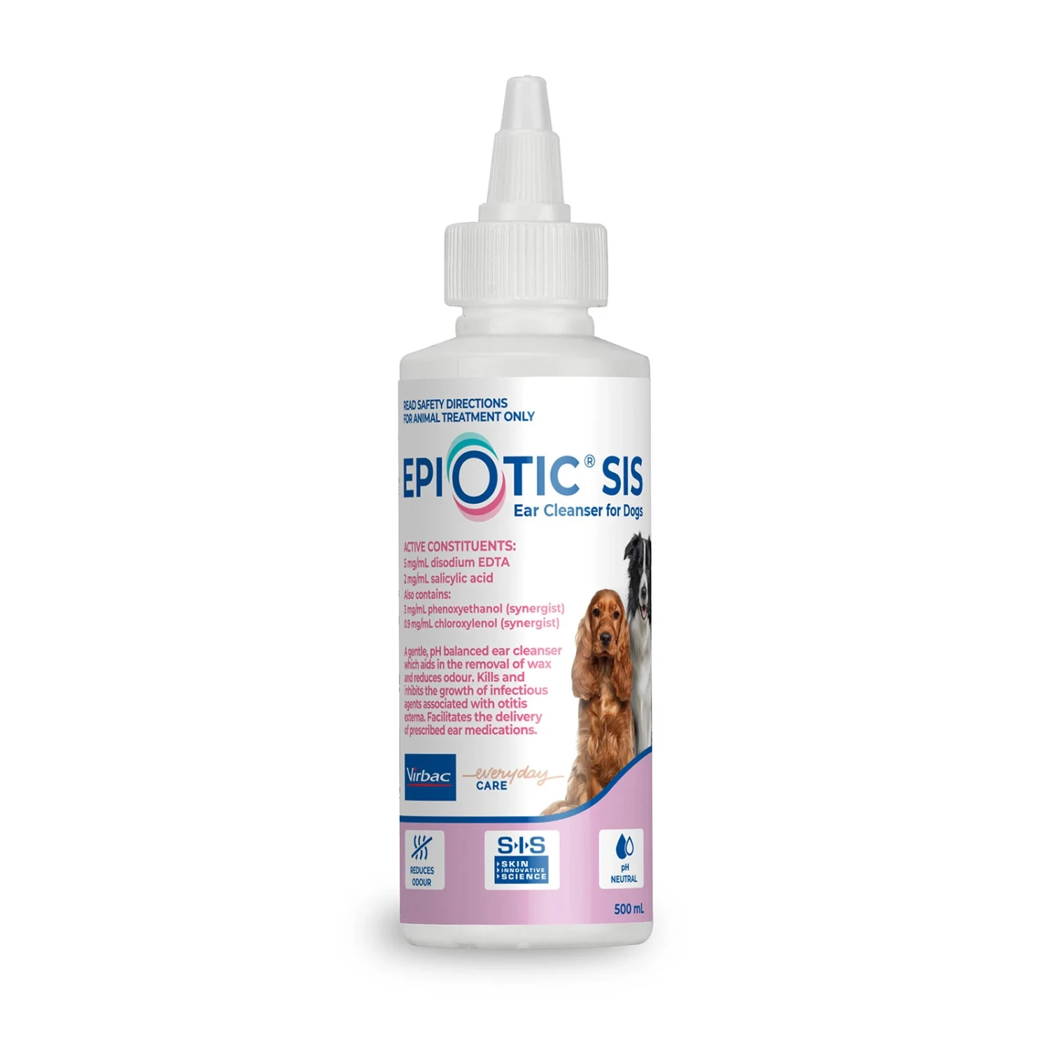 Virbac Epi-Otic SIS Ear Cleanser For Dogs 500ml 3 Virbac Epi-Otic SIS Ear Cleanser For Dogs 500ml