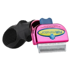 Furminator DeShedding Tool - Small Cat Short Hair Metallic [Pink] -Pet Supplies Store FU 01223 2