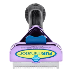 Furminator DeShedding Tool - Large Cat Short Hair Metallic [Purple] -Pet Supplies Store FU 01225 3