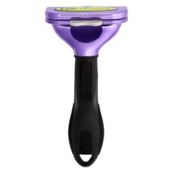 Furminator DeShedding Tool - Large Cat Long Hair Metallic [Purple] -Pet Supplies Store FU 01226 5