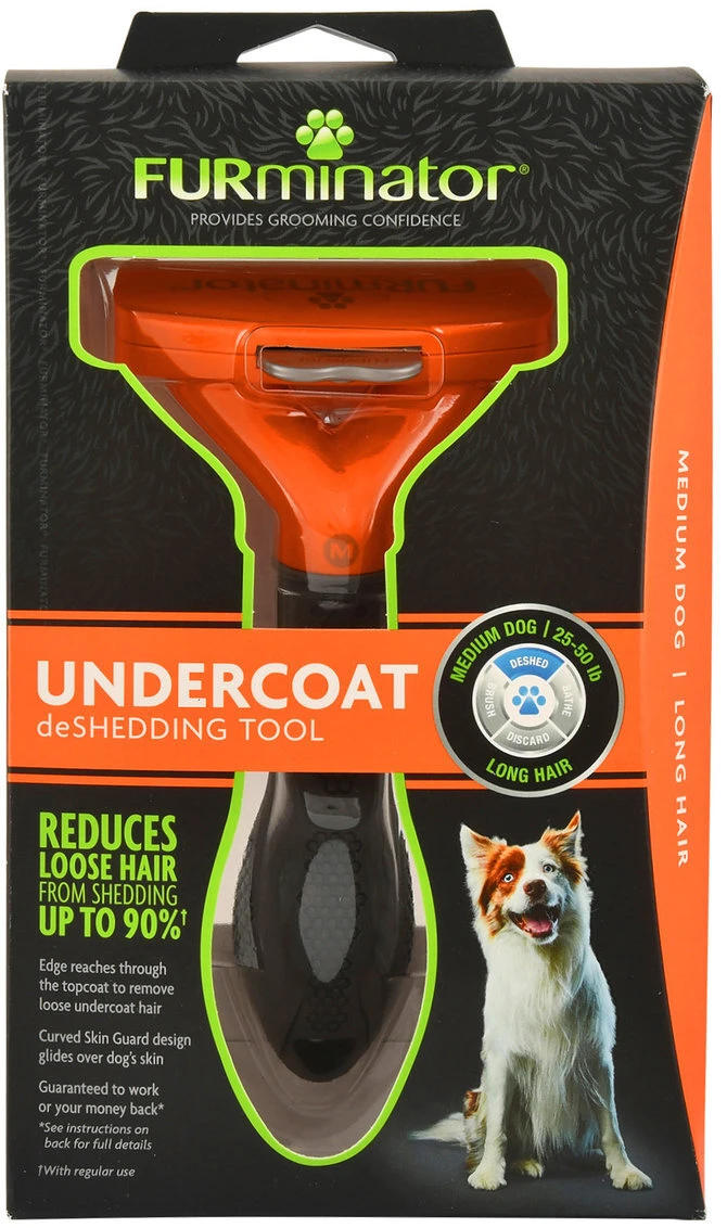 Furminator Undercoat DeShedding Tool - Medium Dog Long Hair 3 Furminator Undercoat DeShedding Tool - Medium Dog Long Hair
