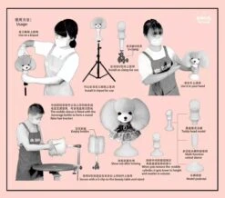 Mr. Jiang Multifunction Teddy Bear Head Mannequin With Stand / Model Dog -Pet Supplies Store MJ MF01H 5