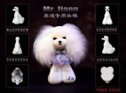 Mr. Jiang Teddy Bear Head Hair / Model Dog [White] -Pet Supplies Store MJ TB04W 5