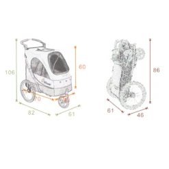 PETSTRO Safari Medium Pet Stroller [Purple] -Pet Supplies Store PS 702GX PR