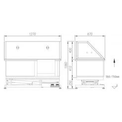 Shernbao Stainless Steel Electric Lifting Bath Tub (Lift Door) -Pet Supplies Store S BTS130E 8