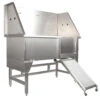 Shernbao Ultra Strong Stainless Steel Bath With Ramp -Pet Supplies Store S BTS130N