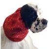 Show Tech Snood Luxe Fancy Ear Covers For Dogs [Red] -Pet Supplies Store ST 90825