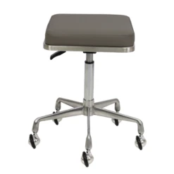 Groomer's Modern Groomer Stool With Square Cushion (Grey)