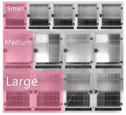 Aeolus KA505T Stainless Steel Modular Cage - Medium -Pet Supplies Store T KA505TM 201 2