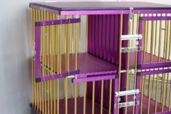 Aeolus 4-Berth Show Trolley With 6" Rubber Wheels - Large [Gold And Purple] -Pet Supplies Store T KB511NAF GP Kit6W 5