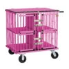 Aeolus 4-Berth Show Trolley With 6" Rubber Wheels - Large [Pink] -Pet Supplies Store T KB511NAF PK Kit6W