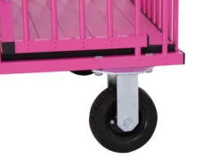 Aeolus 4-Berth Show Trolley With 6" Rubber Wheels - Large [Pink] -Pet Supplies Store T KB511NAF PK Kit6W 2