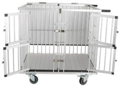 Aeolus 4-Berth Show Trolley With 4" Nylon Wheels - Large [Silver] -Pet Supplies Store T KB511NAF SL Kit 2