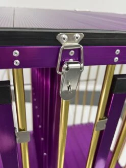 Aeolus 2-Berth Show Trolley With 6" Rubber Wheels [Gold And Purple] -Pet Supplies Store T KB511NAT GP Kit6W 4