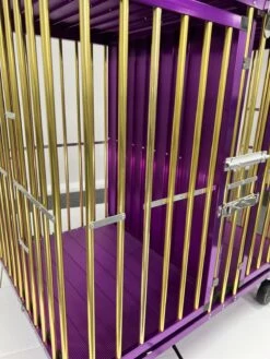 Aeolus 2-Berth Show Trolley With 6" Rubber Wheels [Gold And Purple] -Pet Supplies Store T KB511NAT GP Kit6W 5