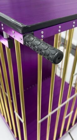 Aeolus 2-Berth Show Trolley With 6" Rubber Wheels [Gold And Purple] -Pet Supplies Store T KB511NAT GP Kit6W 6