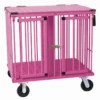 Aeolus 2-Berth Show Trolley With 6" Rubber Wheels - Large [Pink] -Pet Supplies Store T KB511NAT PK Kit6W