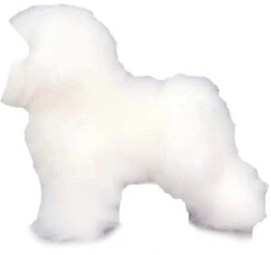 KissGrooming Bichon Frise Coat For Model Dog Mannequin [White]