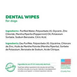 Tropiclean Fresh Breath Dental Wipes 50 Sheets -Pet Supplies Store TC 00287 3