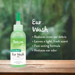 TropiClean Alcohol Free Ear Wash Cleaner 118ml -Pet Supplies Store TC 41001 2